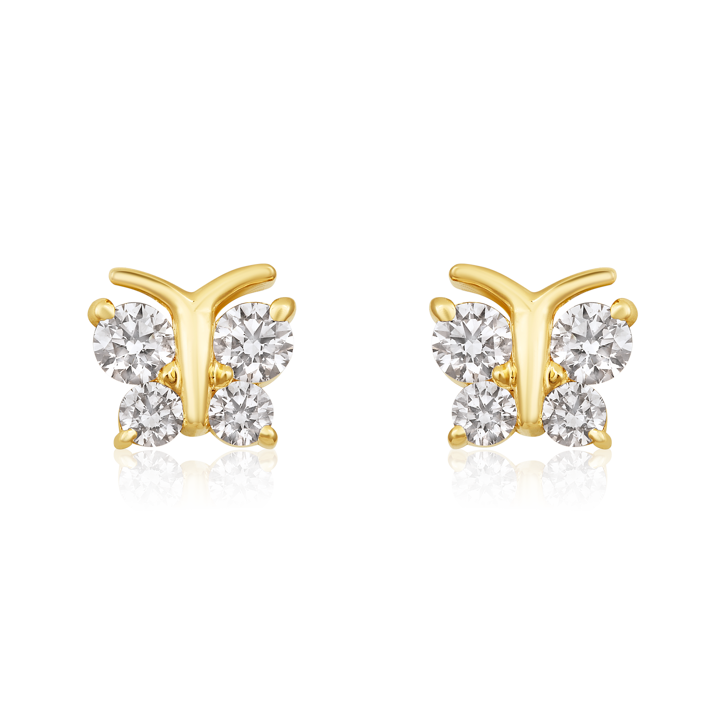 Diamond Butterfly Stud