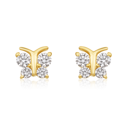 Diamond Butterfly Stud
