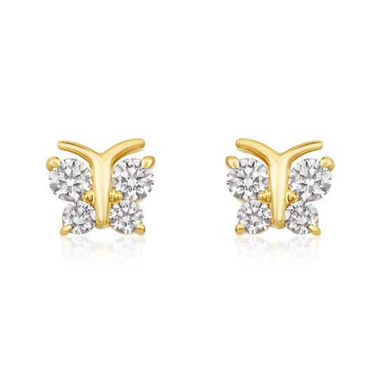 Diamond Butterfly Stud