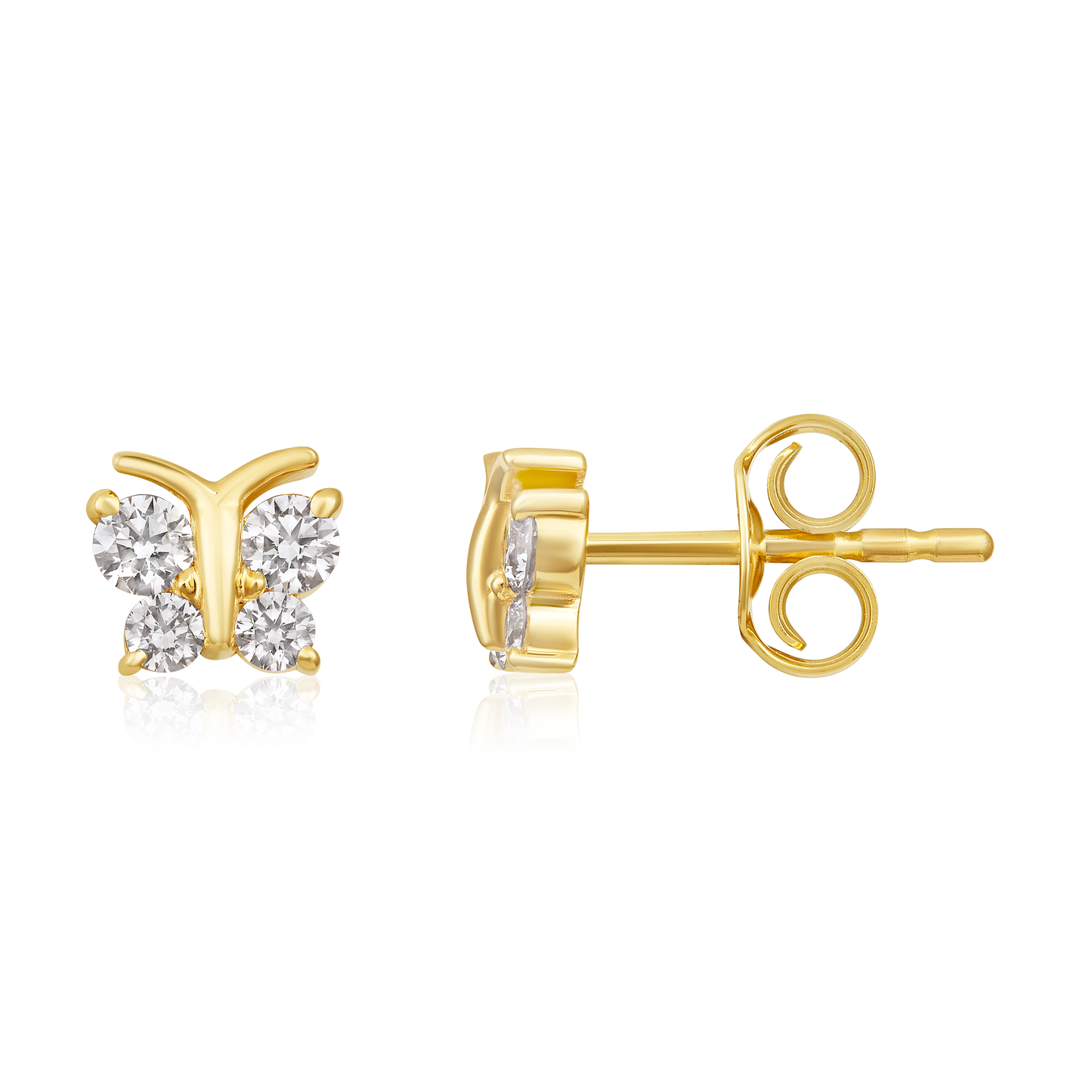 Diamond Butterfly Stud