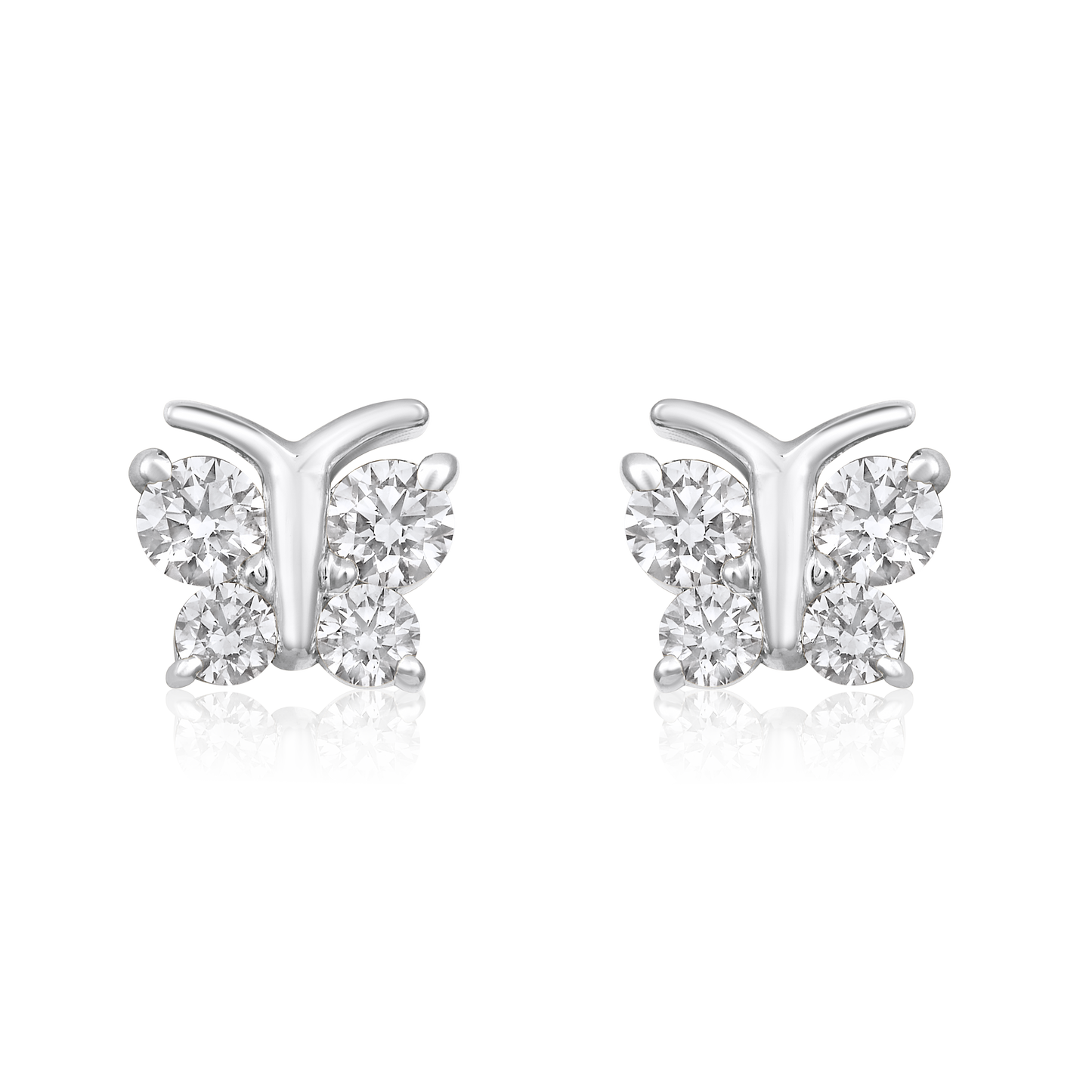Diamond Butterfly Stud
