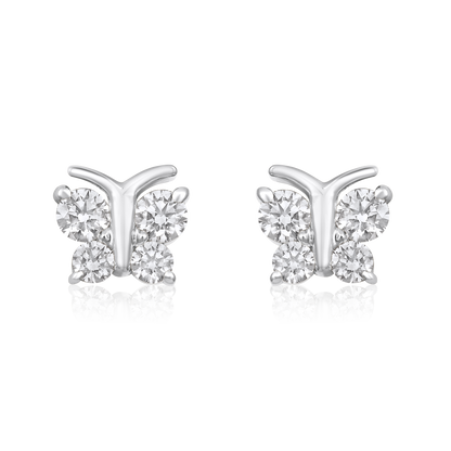 Diamond Butterfly Stud