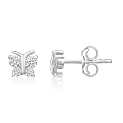 Diamond Butterfly Stud