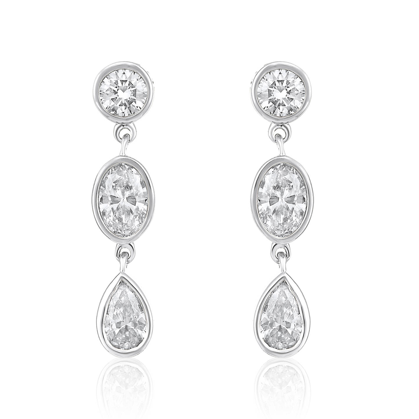 Bezel Drop Earrings