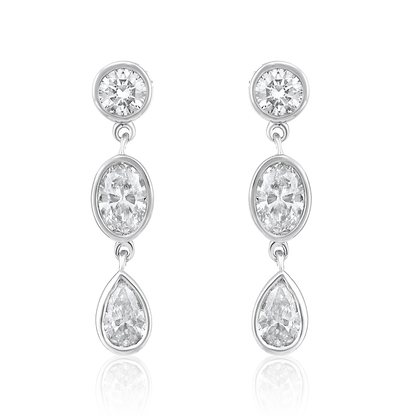 Bezel Drop Earrings