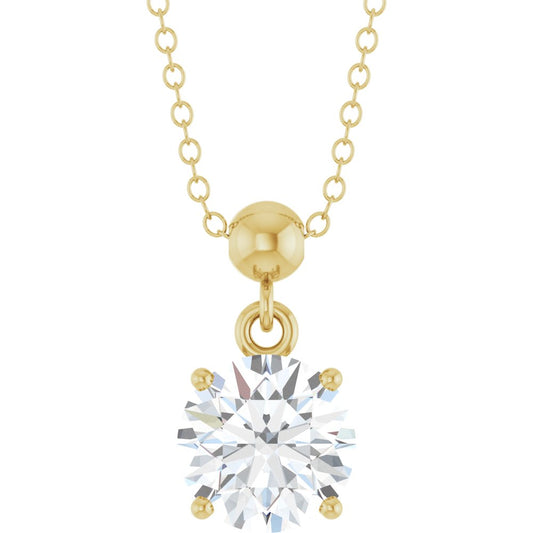 1 crt Diamond Solitaire Necklace