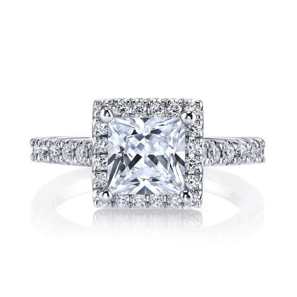 Princess Cut Halo Diamond Ring