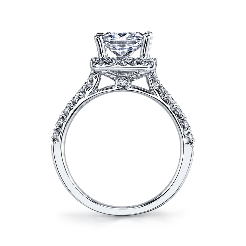 Princess Cut Halo Diamond Ring