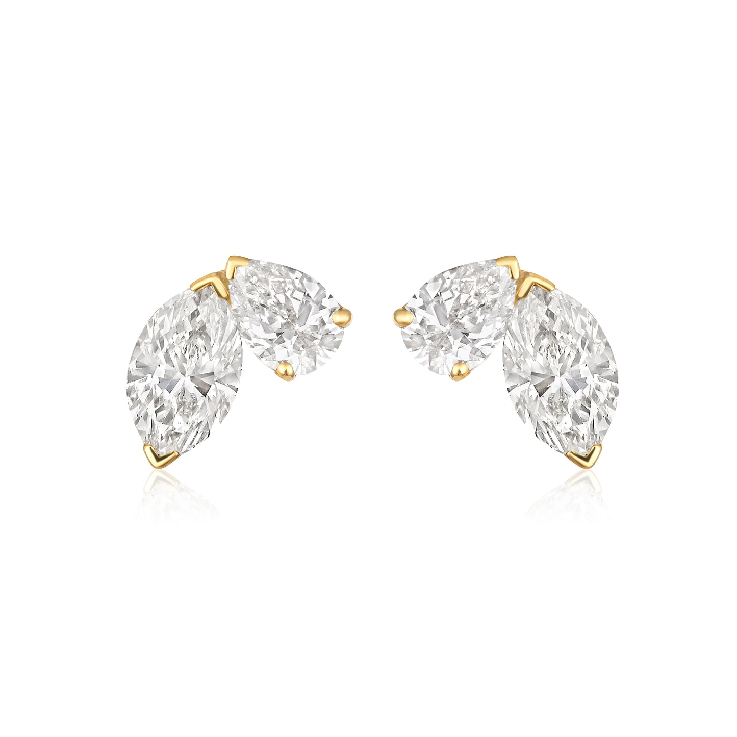 Toi et moi Marquise Pear Earrings