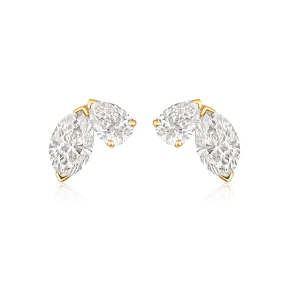 Toi et moi Marquise Pear Earrings