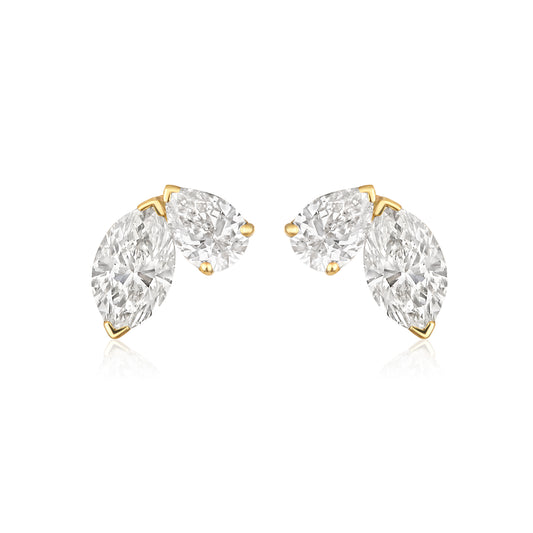 Toi et moi Marquise Pear Earrings