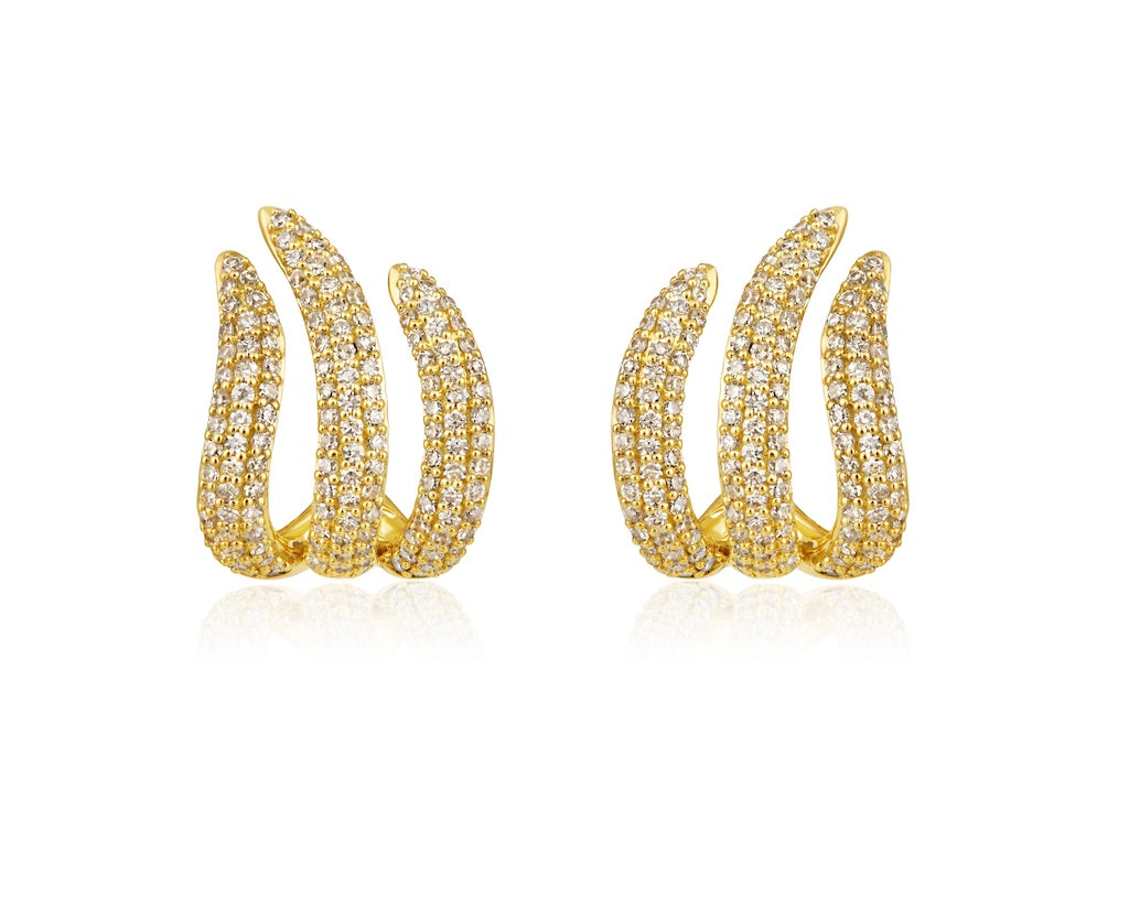 Diamond Claw Earrings