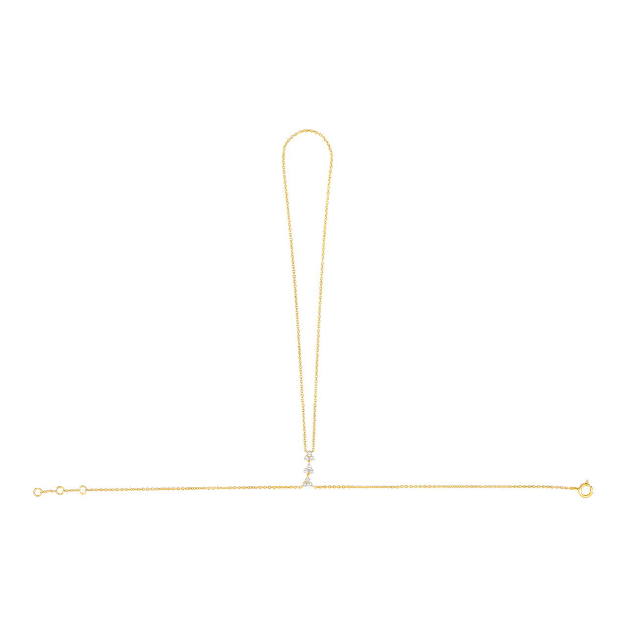 Diamond Triangle Hand Chain