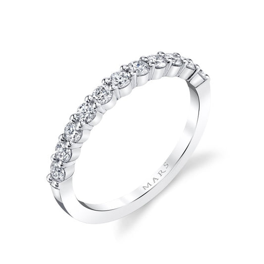 14k White Gold 0.50 CRT Shared Four Prong Ladies' Band