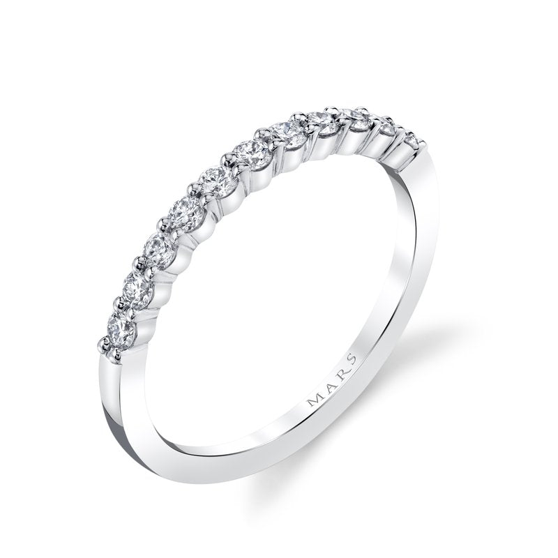 14k White Gold 0.33 CRT Shared Four Prong Ladies' Band