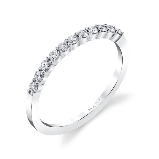 14k White Gold 0.25 CRT Shared Four Prong Ladies' Band