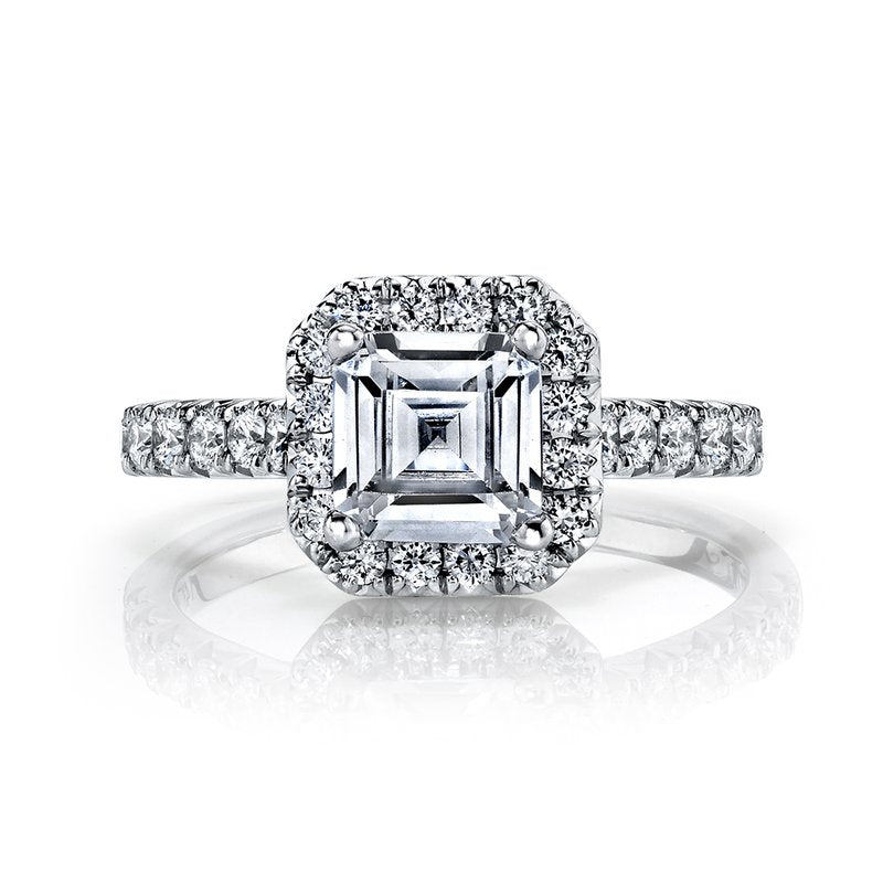 Asscher Halo Diamond Ring