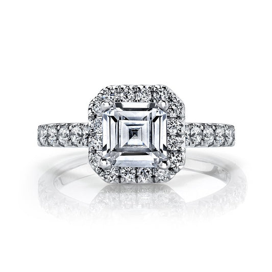 Asscher Halo Diamond Ring