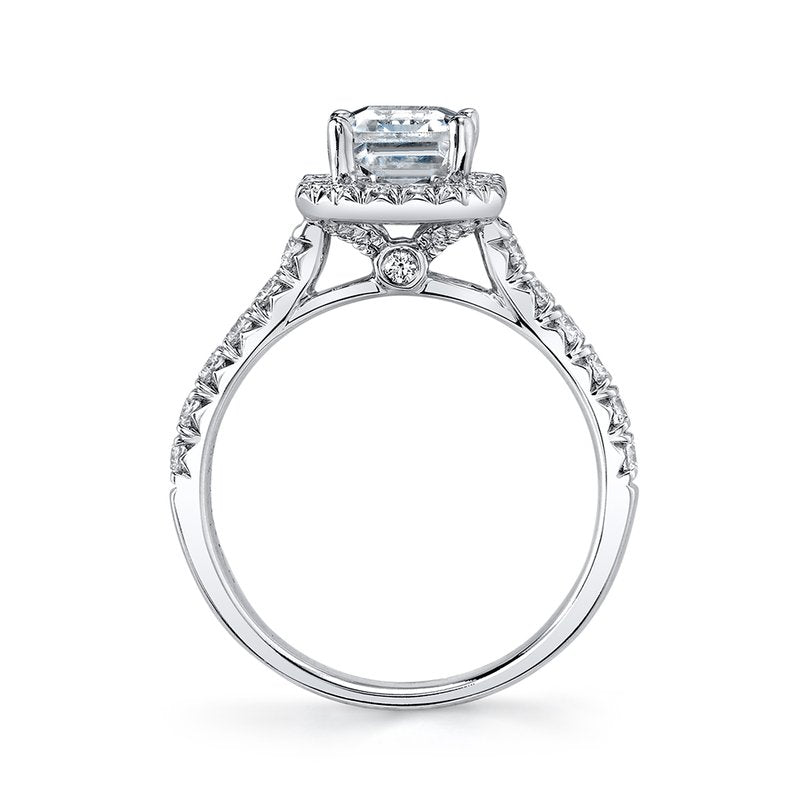 Asscher Halo Diamond Ring