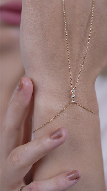 Diamond Triangle Hand Chain