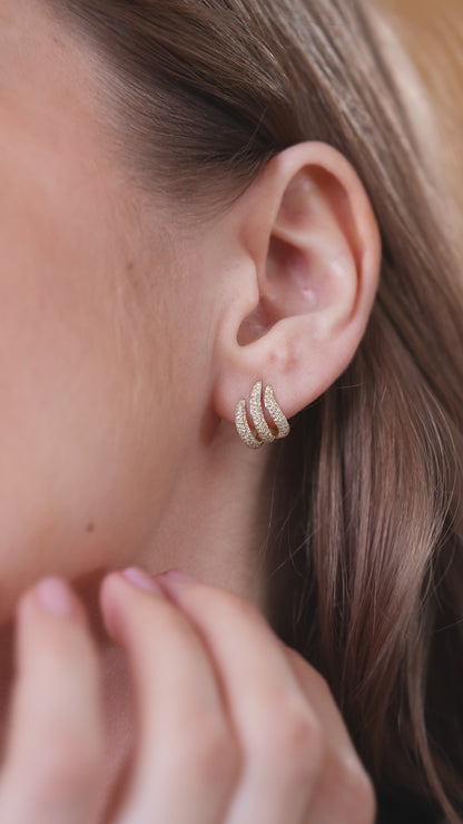 Diamond Claw Earrings