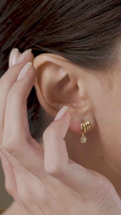 Half Round Swirl Earrings