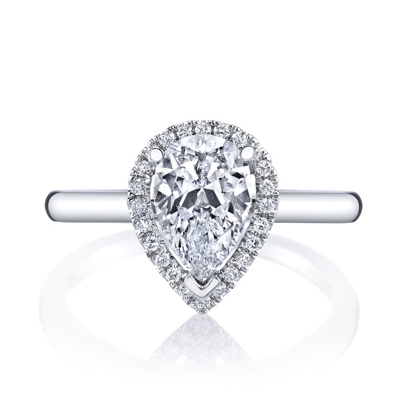 Pear Shape Halo Solitaire