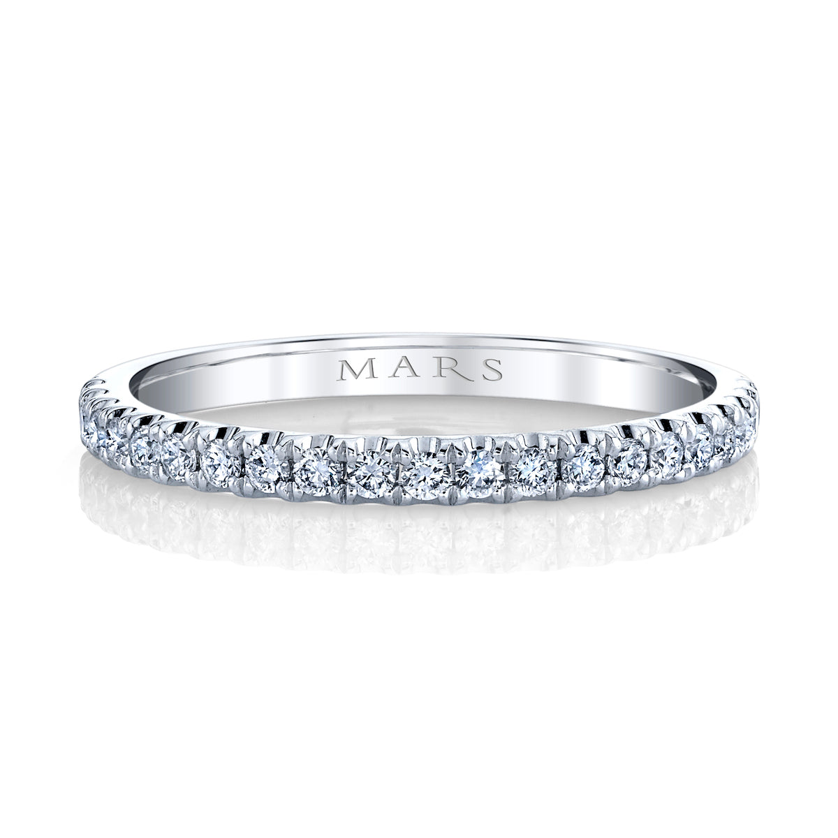 Mars Wedding Band 14K White Gold