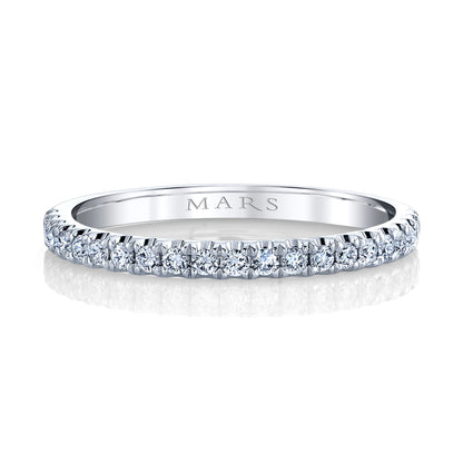 Mars Wedding Band 14K White Gold