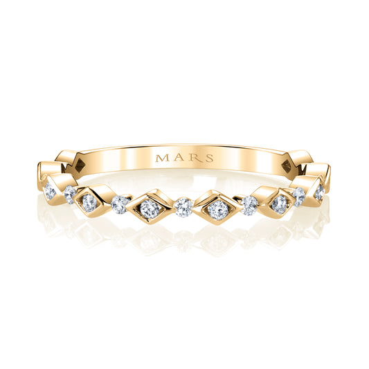 14K Yellow Gold Prism Path Band