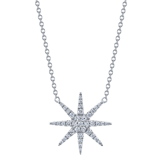 Cluster Starburst Diamond Pendant