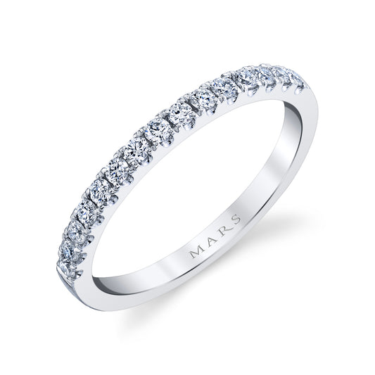 Mars Wedding Band 14K White Gold