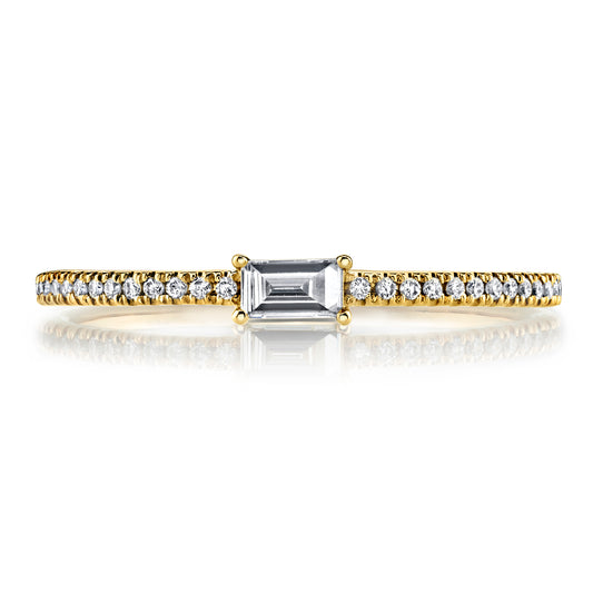 0.17 CRT Single Baguette with Diamonds Band