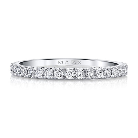 Mars Wedding Band 14K White Gold