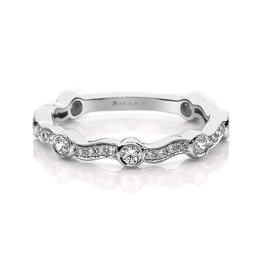 14K White Gold Crownlight Band