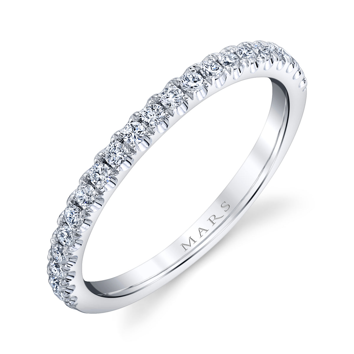 Mars Wedding Band 14K White Gold