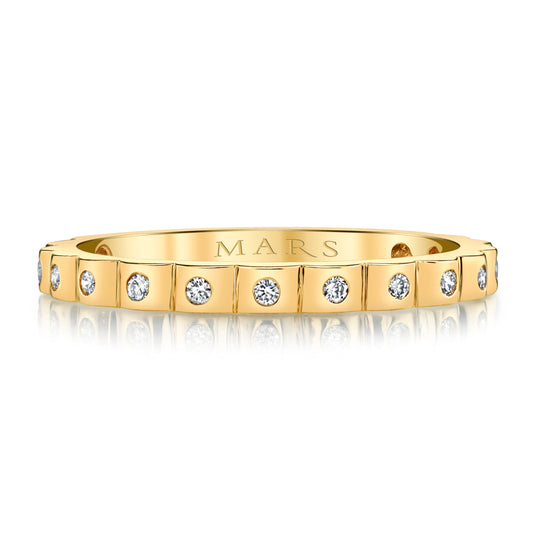 14K Yellow Gold Golden Grid Band
