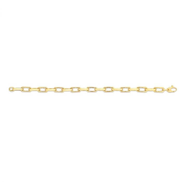 14K 6mm French Cable Fashion Link Chain Bracelet