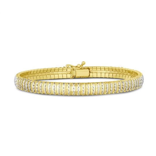14K Yellow Gold Diamanté Flex Bracelet